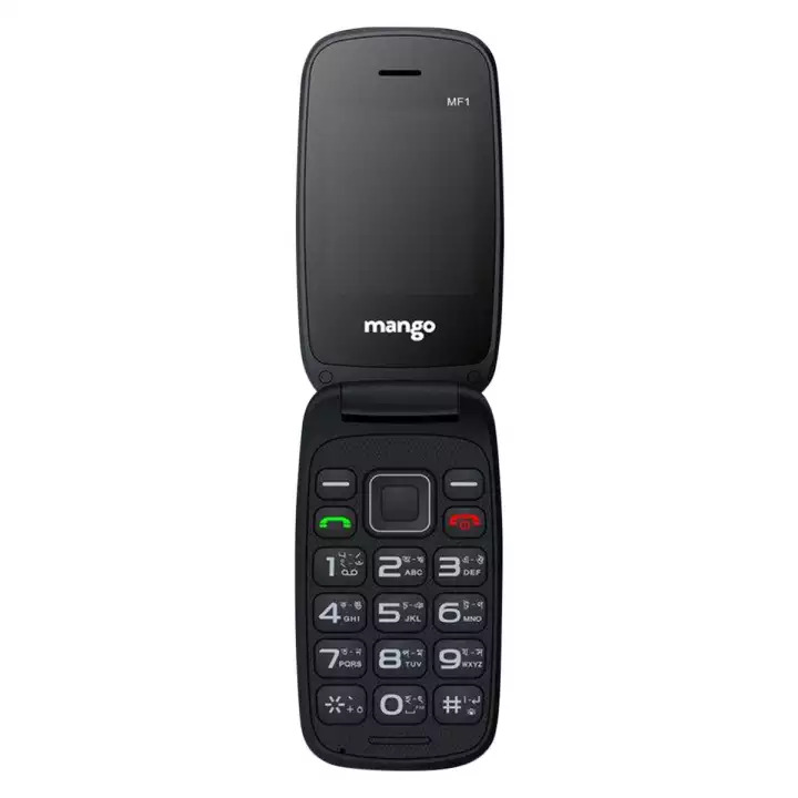 Mango MF1 - Folding Feature Phone - Money Detector - MTK Chipset - Dual SIM - 0.3MP Camera - Black