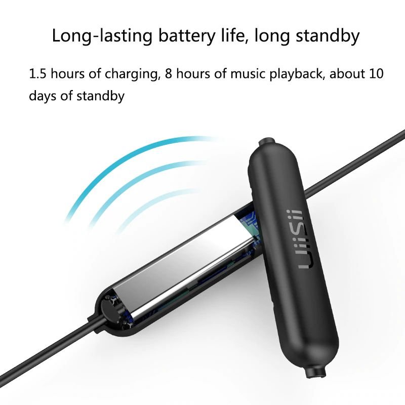 Original UiiSii B6 Waterproof Sports Bluetooth Wireless Earphone - black Original UiiSii B6 Waterproof Sports Bluetooth Wireless Earphone - black