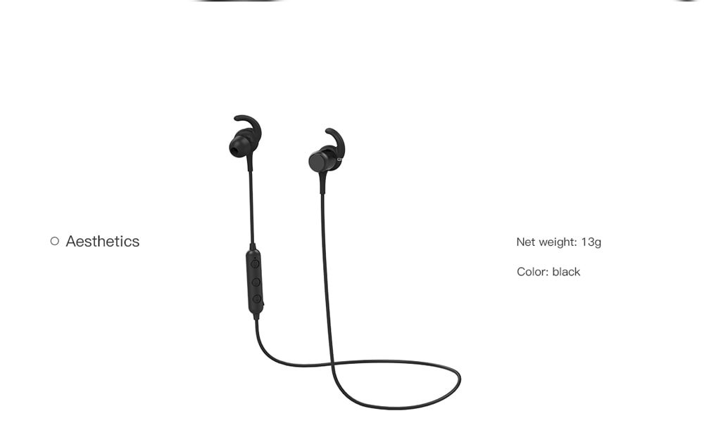 QCY M1C Bluetooth Earphones Wireless Magnetic Buds- Black