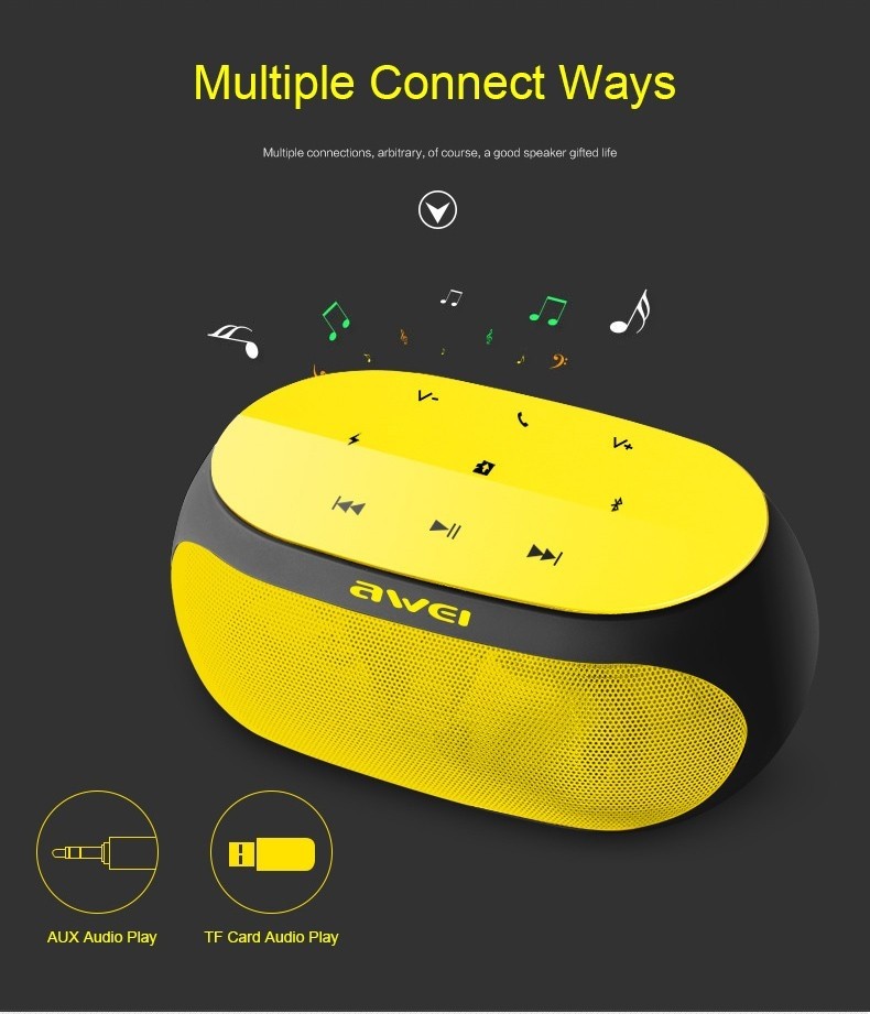 Original Awei Y200 HiFi Wireless Speaker Bluetooth - yellow