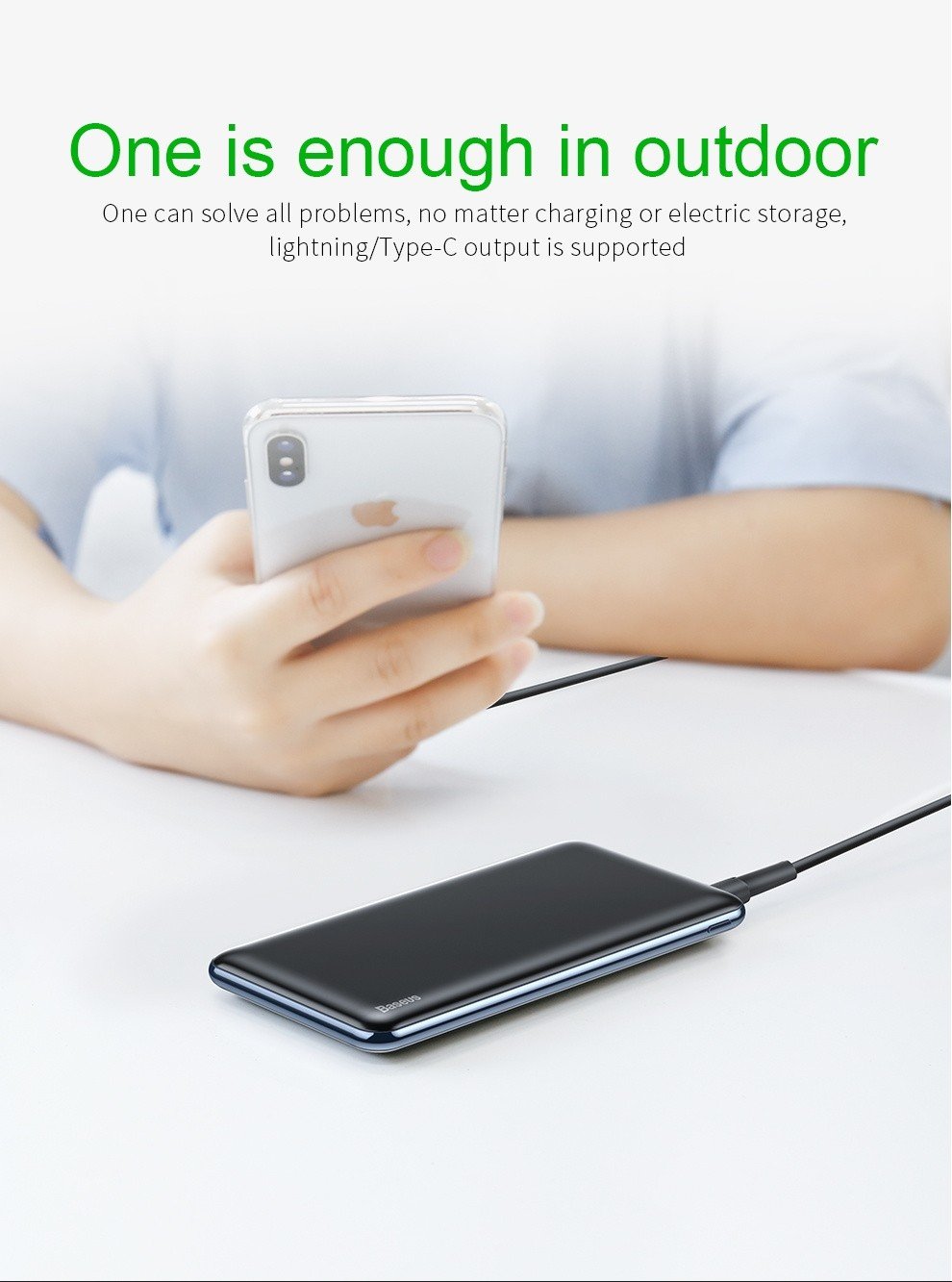 Original BASEUS M21 Simbo 10000 mAh Dual Type-C Power Bank w/Type-C Cable - Black Original BASEUS M21 Simbo 10000 mAh Dual Type-C Power Bank w/Type-C Cable - Black