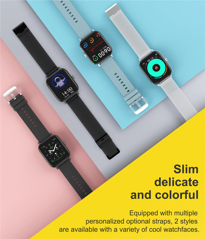 COLMI P8 pro Smart Watch - black rubber belt