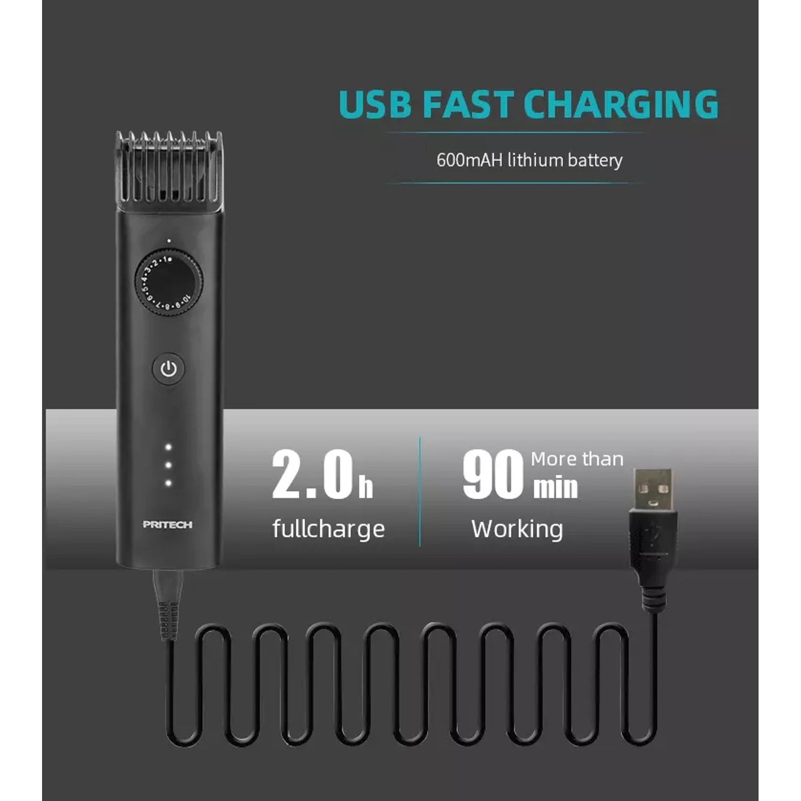 Original PRITECH PR-2388 TRIMMER WITH USB CHARGE Original PRITECH PR-2388 TRIMMER WITH USB CHARGE