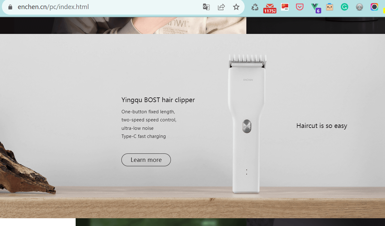 Original Xiaomi ENCHEN Boost Electric Hair Trimmer - black Yingqu 映趣 Original Xiaomi ENCHEN Boost Electric Hair Trimmer - black Yingqu 映趣