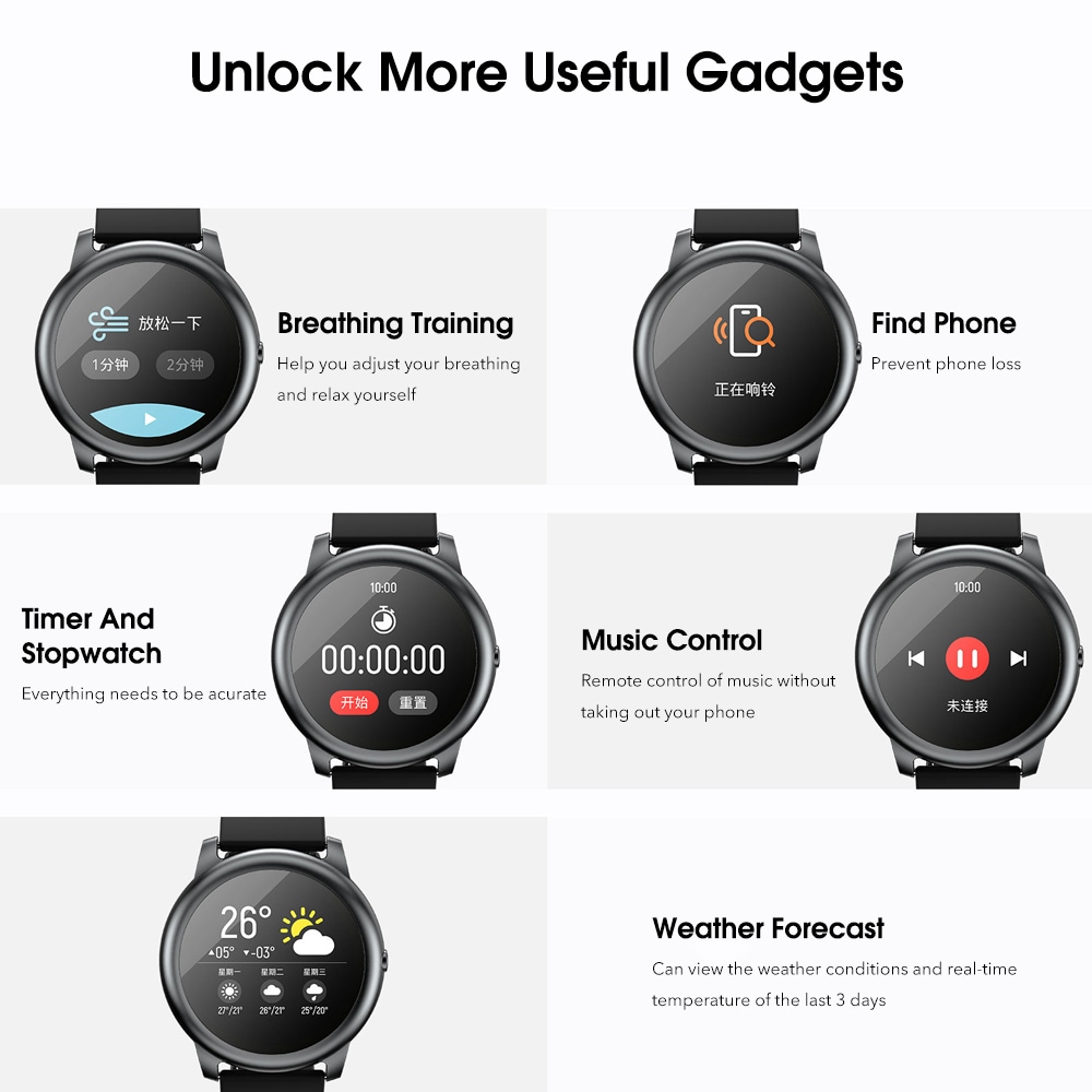 Original Haylou Smart Watch LS05 Global version – Black