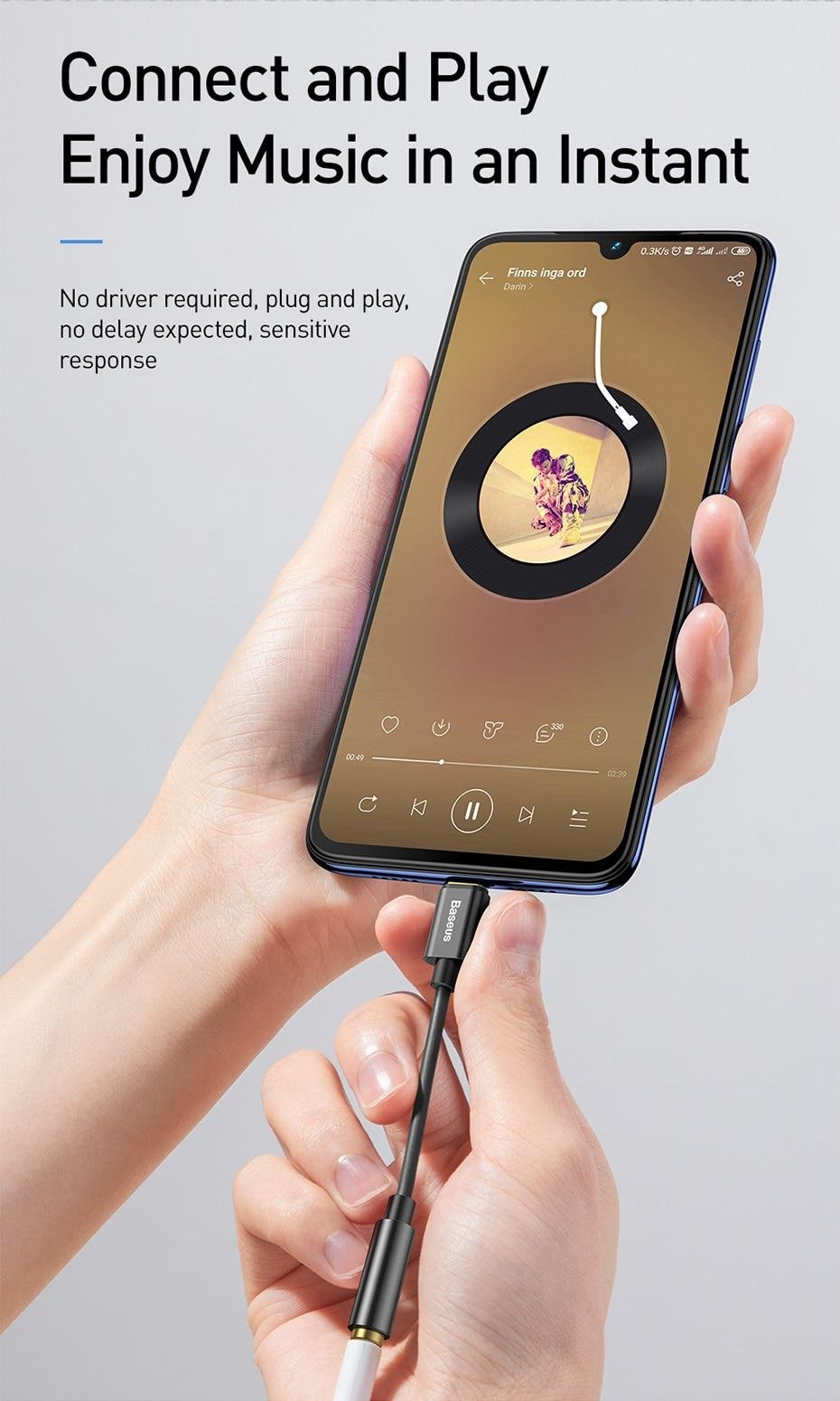 Original Baseus Type-C to 3.5mm Jack Audio AUX Original Baseus Type-C to 3.5mm Jack Audio AUX