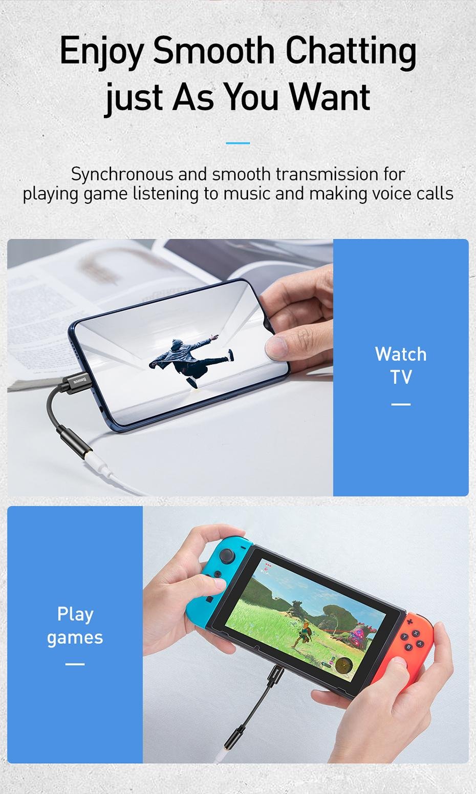 Original Baseus Type-C to 3.5mm Jack Audio AUX Original Baseus Type-C to 3.5mm Jack Audio AUX