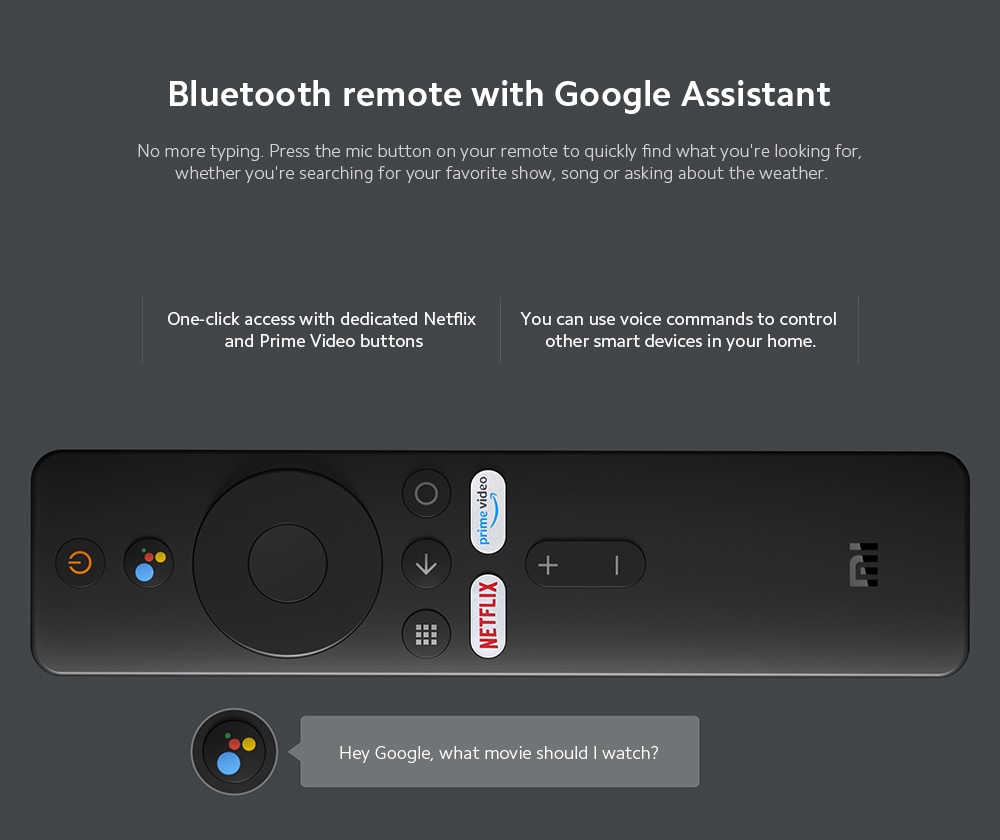Xiaomi Mi TV Stick Bluetooth remote with Google Assistant