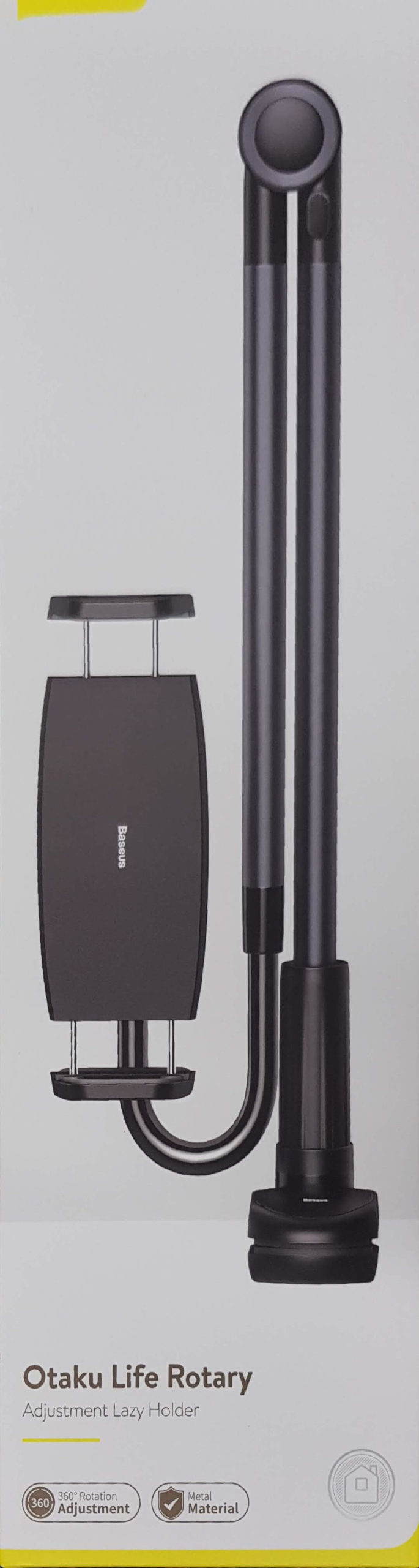 Original Baseus Lazy Holder for Bed Desk Desktop Office Kitchen Phone Holder Long Arm Flexible Mobile Phone Stand Holder Table Clip Bracket for Smart Phone Tablet - Grey
