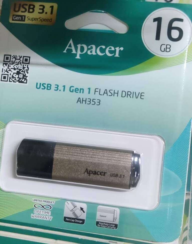 Original Pen drive APACER USB3.1 Gen1 Flash Drive AH353 16GB Original Pen drive APACER USB3.1 Gen1 Flash Drive AH353 16GB