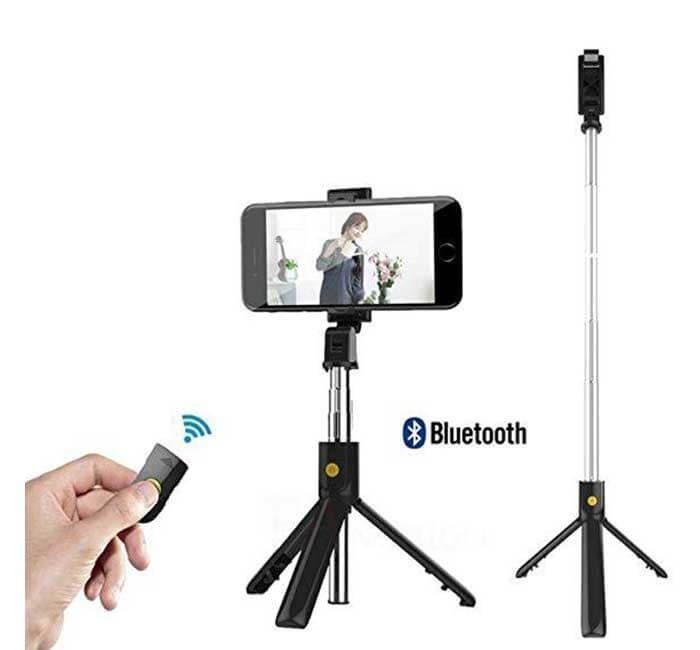 K07 Flexible Selfie Stick Tripod Stand Bluetooth Remote Control For