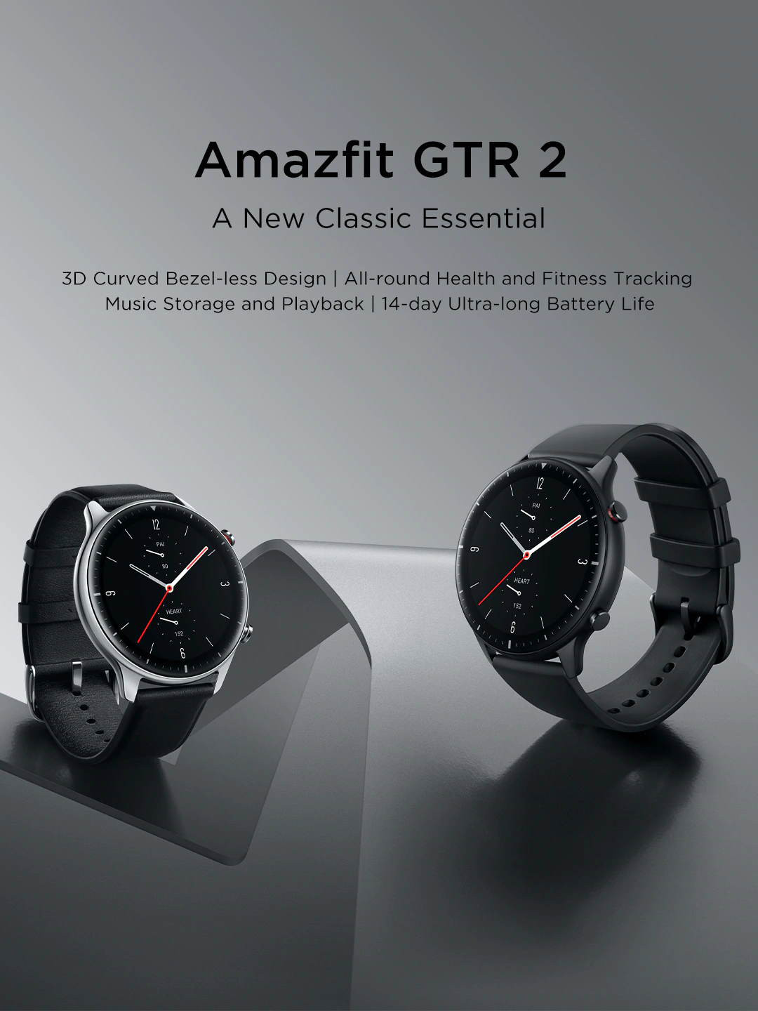 Original Amazfit GTR 2 AMOLED Curved Display Classic Stainless Steel Global Version - Silver Original Amazfit GTR 2 AMOLED Curved Display Classic Stainless Steel Global Version - Silver