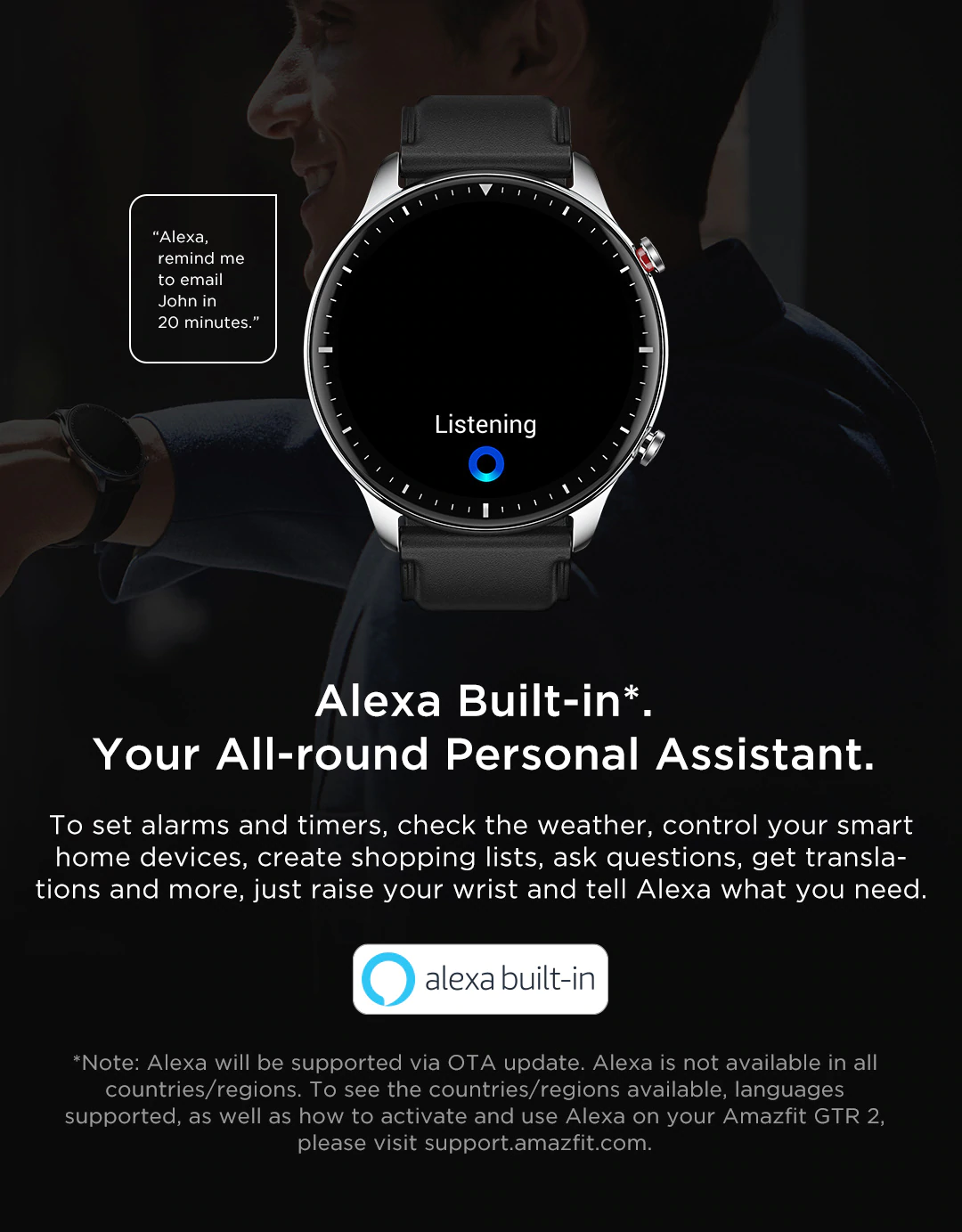 Original Amazfit GTR 2 AMOLED Curved Display Classic Stainless Steel Global Version - Silver Original Amazfit GTR 2 AMOLED Curved Display Classic Stainless Steel Global Version - Silver