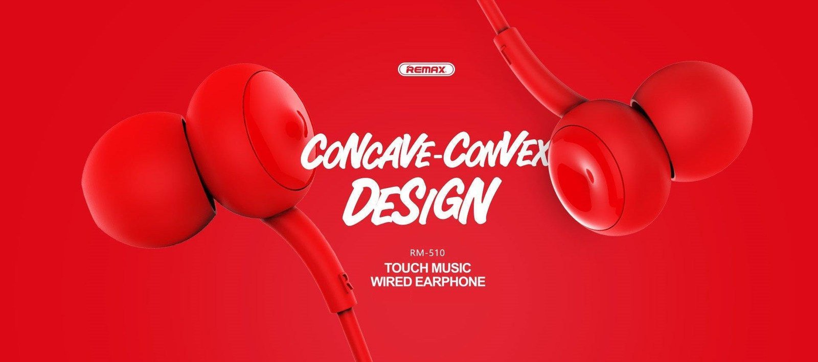 Original REMAX RM 510 Wired Earphone - black Original REMAX RM 510 Wired Earphone - black