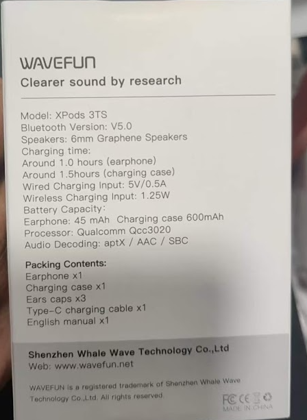 Original Wavefun XPods 3Ts Premium Wireless Bluetooth Earphones Original Wavefun XPods 3Ts Premium Wireless Bluetooth Earphones