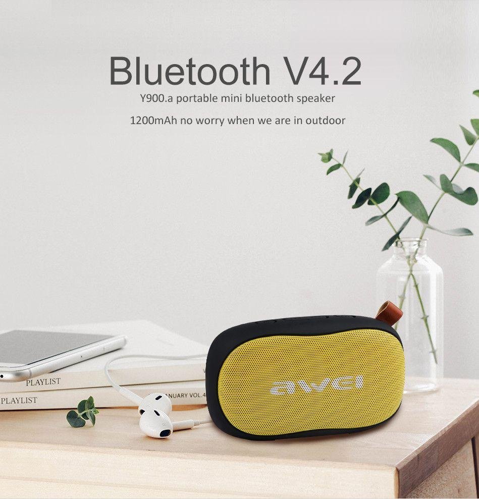Original Awei Y900 - Wireless Bluetooth Speaker - Yellow