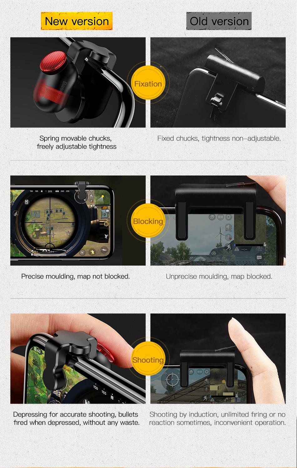 Original PUBG New Trigger Baseus Red Dot Mobile Gaming Controller - Black 109901356-4 (1).jpg