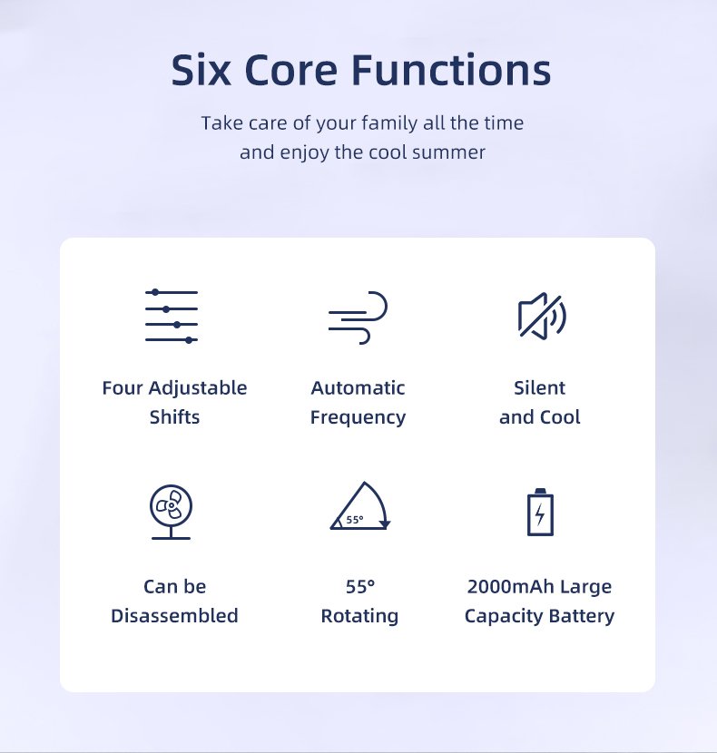 Original Awei storm fan f21 for desktop and table - white Original Awei storm fan f21 for desktop and table - white