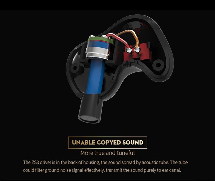 Original KZ ZS3 In Ear Headphones Stereo Headset Ear Hook Running Sport Earphone Noise Cancelling Earbuds Headphones With Microphone ZS3_04