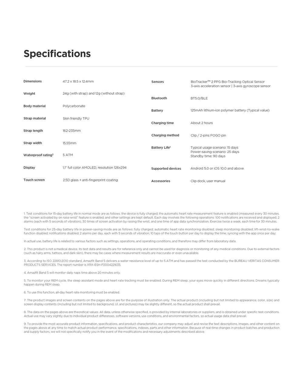 Amazfit Band 5 Smart Wristband Built-in Alexa 1.1 Inch AMOLED Display Blood Oxygen Monitor 11 Sport Modes Tracker BT5.0 Smart Watch Global Version - Deep Green