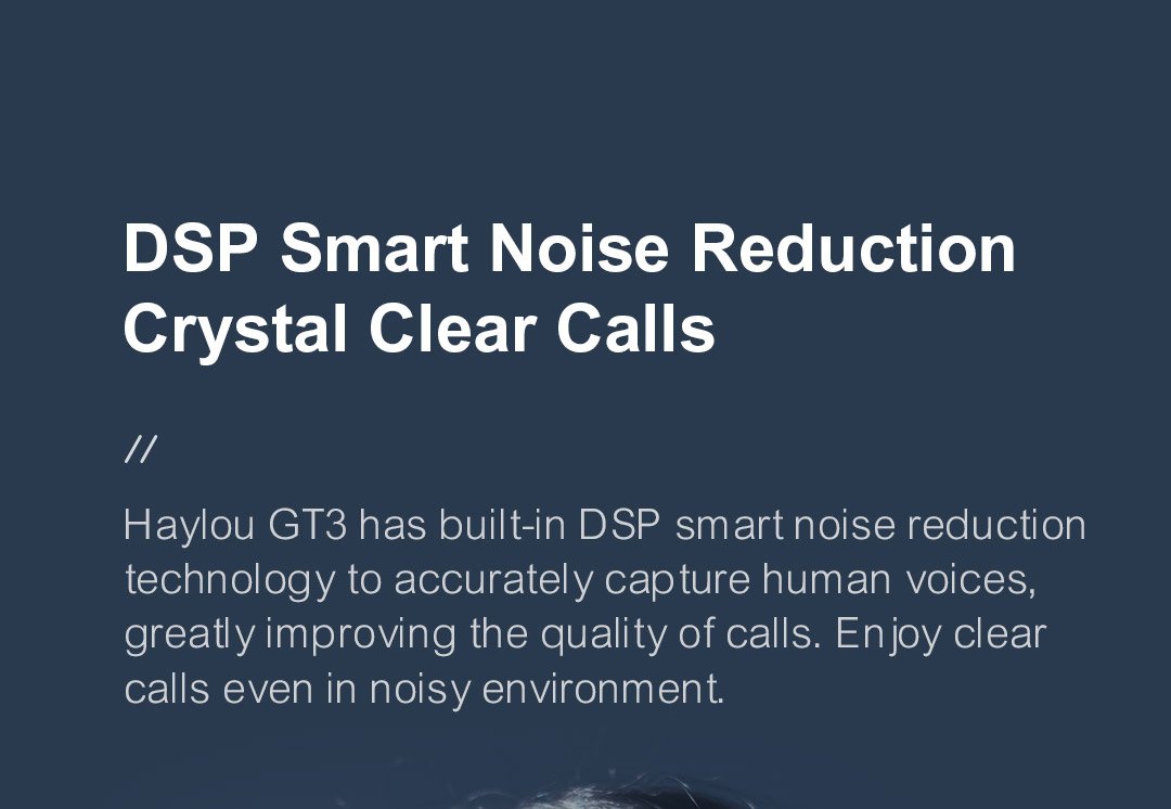 Haylou GT3 TWS Wireless Bluetooth Headphones - Black