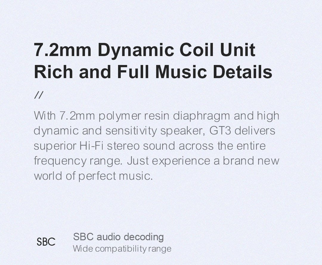 Haylou GT3 TWS Wireless Bluetooth Headphones - Black