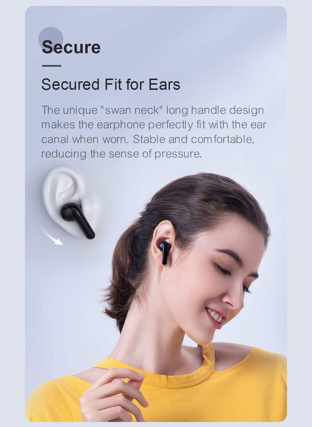 Haylou GT3 TWS Wireless Bluetooth Headphones - Black