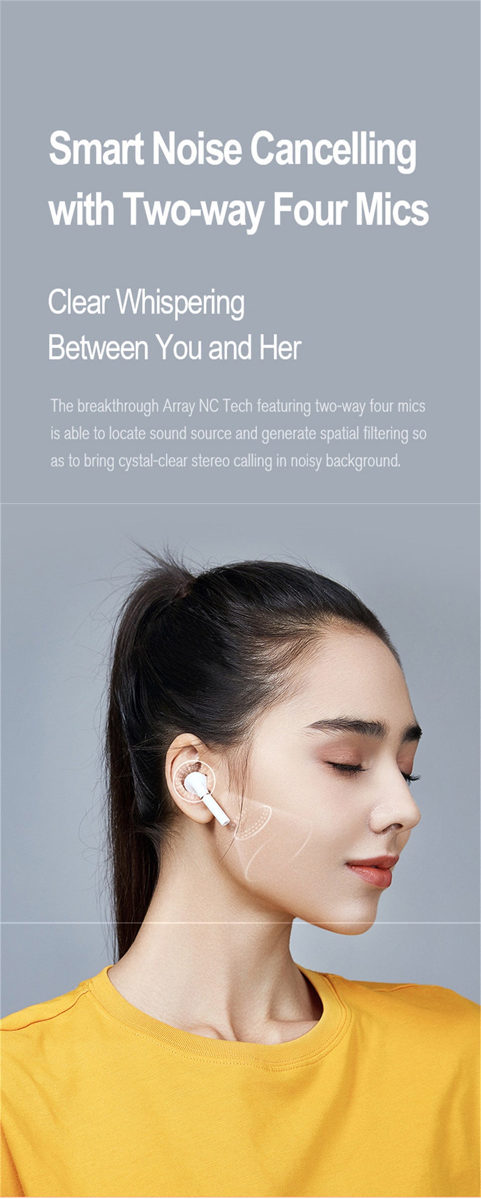 Original Haylou T19 TWS True Wireless Earbuds – White