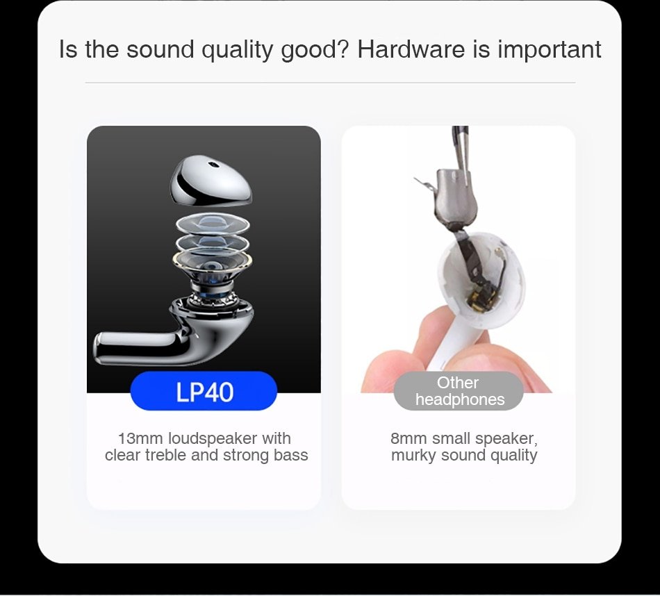 Lenovo LP40 TWS Wireless Bluetooth Earbuds 8 Lenovo LP40 TWS Wireless Bluetooth Earbuds 8