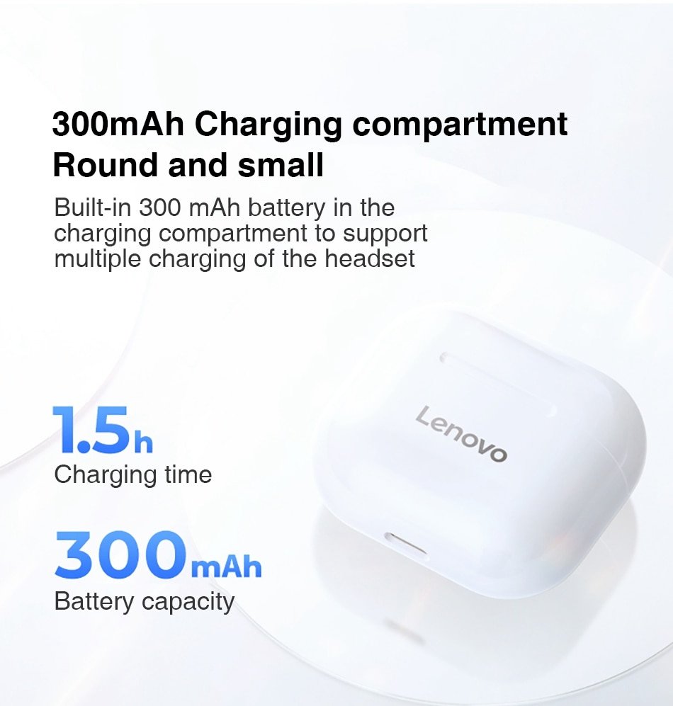 Lenovo LP40 TWS Wireless Bluetooth Earbuds 11 Lenovo LP40 TWS Wireless Bluetooth Earbuds 11