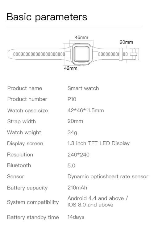 COLMI P10 Smart Watch 7 Smart watch 6