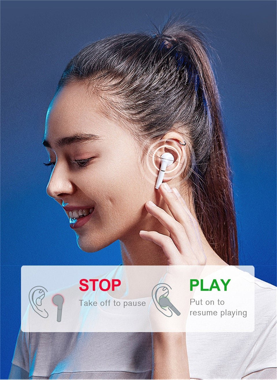 Original Haylou T19 TWS True Wireless Earbuds – White Original Haylou T19 TWS True Wireless Earbuds – White