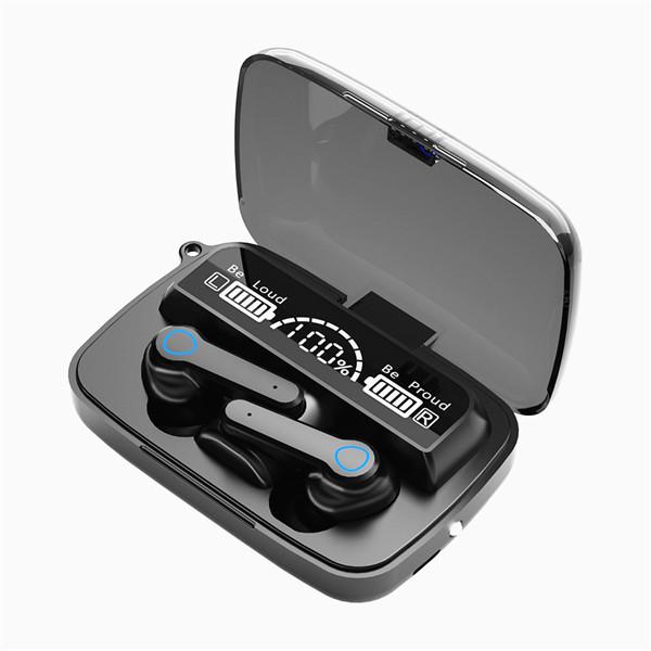 First Grade M19 Earbuds TWS Earphone Intelligent Touch Control Wireless Bluetooth 5.1 Headphones Waterproof LED Display With Microphone