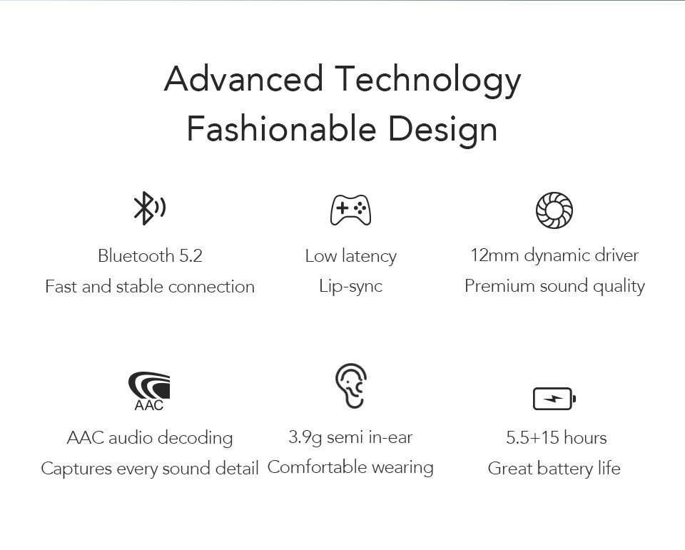 Original Haylou GT6 TWS Bluetooth Earphones Original Haylou GT6 TWS Bluetooth Earphones