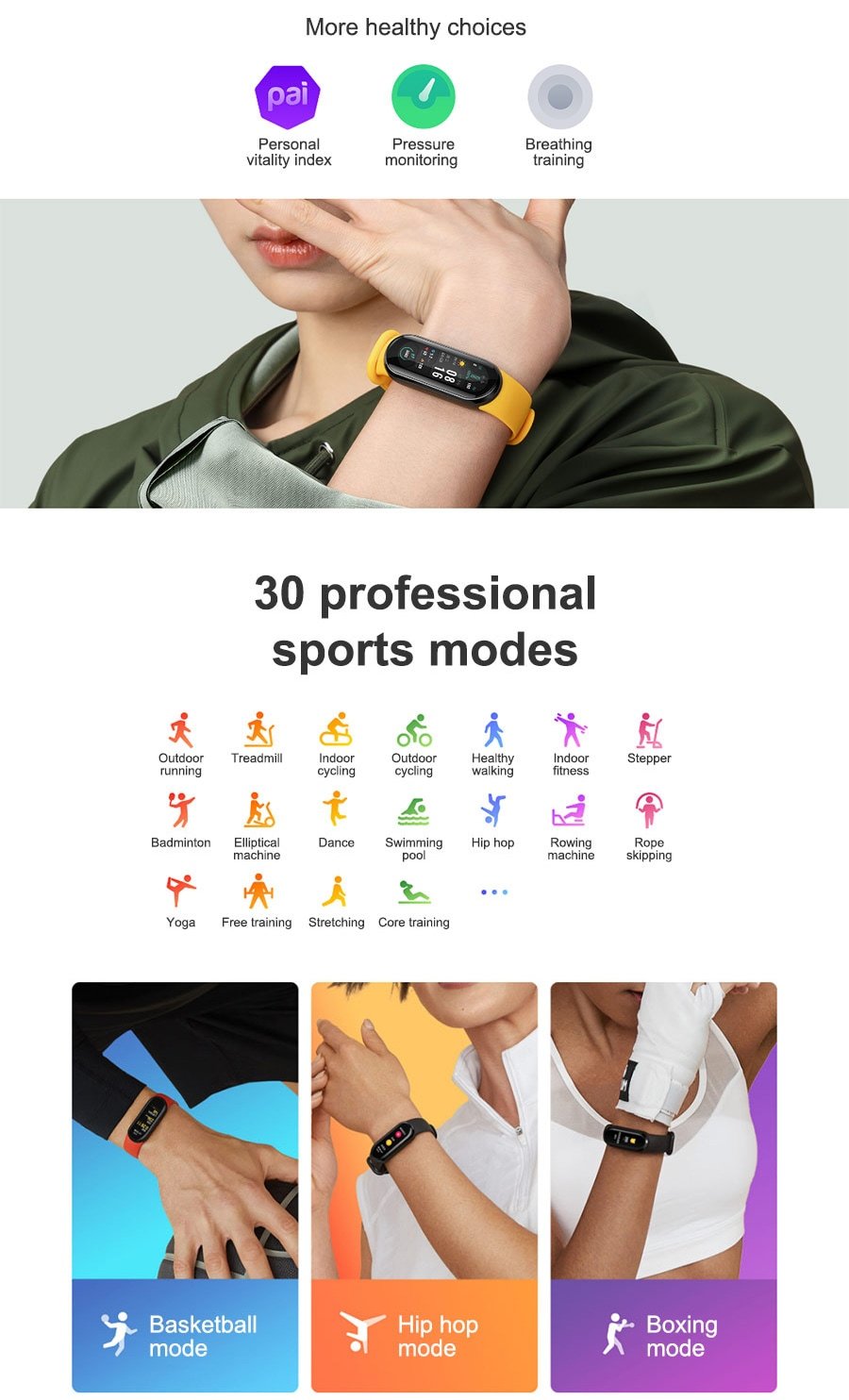 Original Xiaomi Mi Band 6 Wristband – Black(Global Version) Original Xiaomi Mi Band 6 Wristband – Black(Global Version)