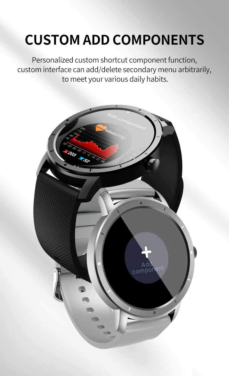 Original HW21 Smart Watch Metal Bluetooth Heart Rate Monitor Fitness Band Music Control Full Screen