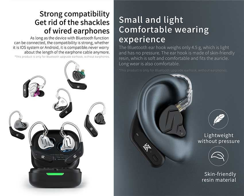 Original 2Pcs KZ-AZ09 Ear Hook Stable Transmission Ergonomic Design Simple to Operate Bluetooth 5.2 Wireless Ear Hook for Earphone KZ-AZ09-Bluetooth-Ear-Hook-1.jpg?1626583965166