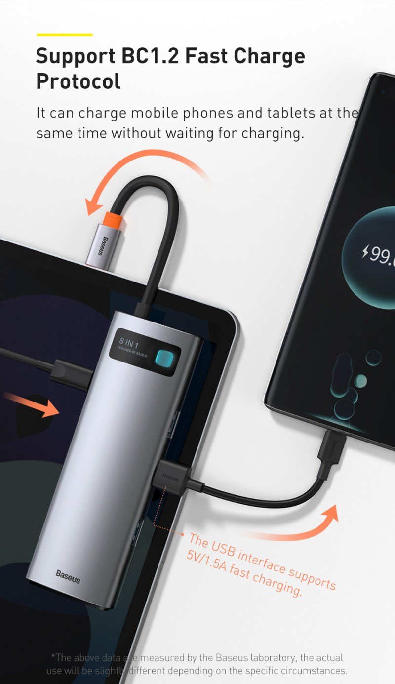 Baseus Metal Gleam Series 8-in-1 Multifunctional Type-C HUB Docking Station 7 Baseus Metal Gleam Series 8-in-1 Multifunctional Type-C HUB Docking Station 7