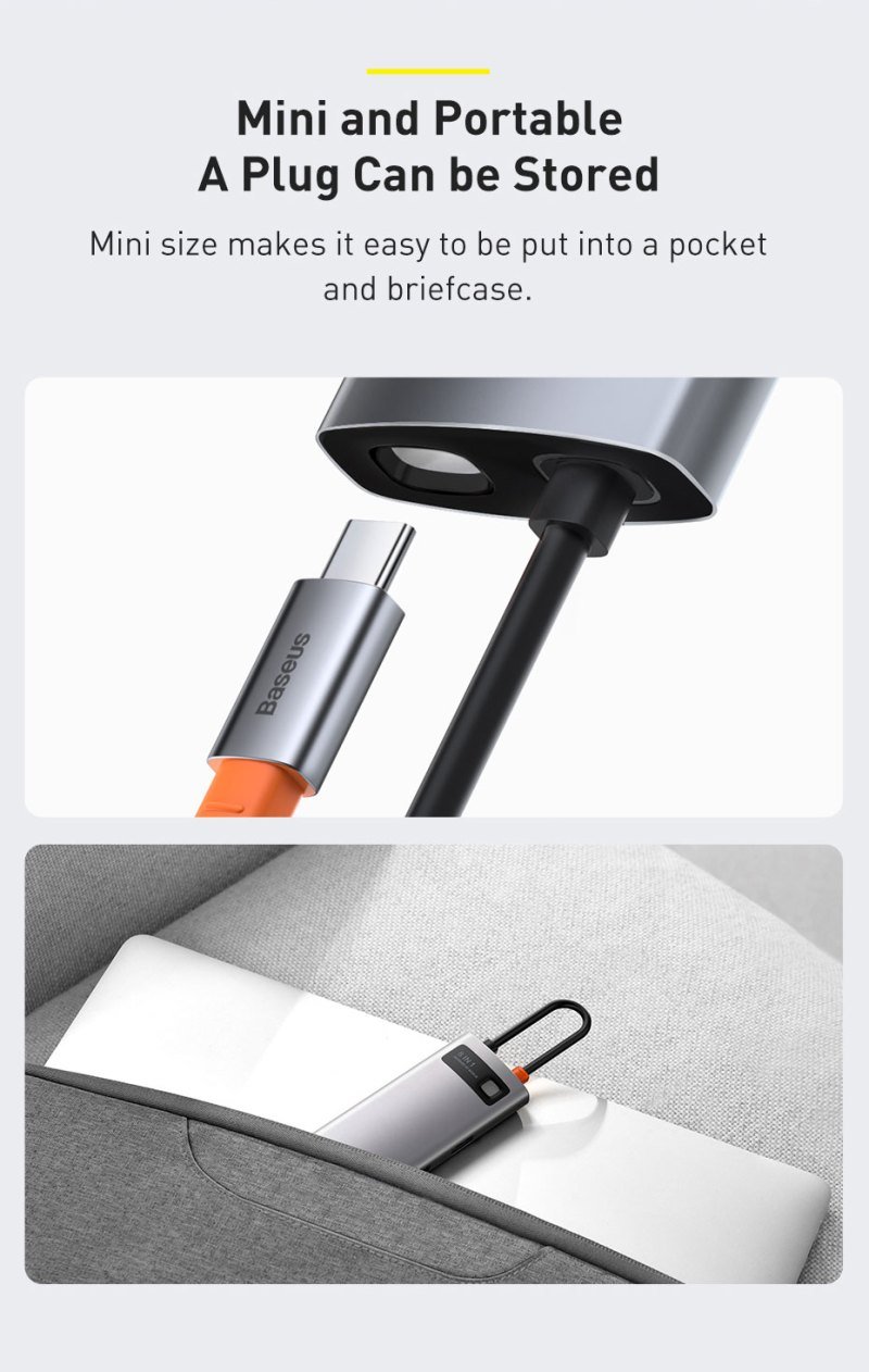 Baseus Metal Gleam Series 8-in-1 Multifunctional Type-C HUB Docking Station 14 Baseus Metal Gleam Series 8-in-1 Multifunctional Type-C HUB Docking Station 14