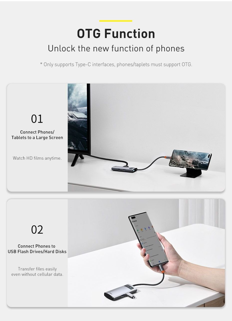 Baseus Metal Gleam Series 4 In 1 Multifunctional Type C Hub Docking Station (3)