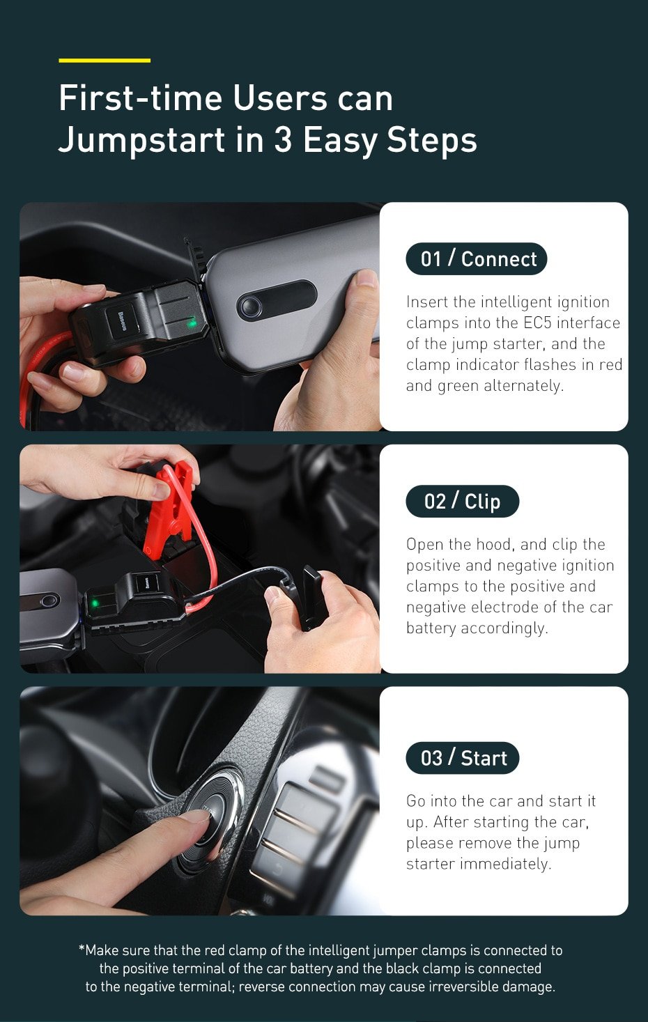 Baseus Super Energy Pro Car Jump Starter 12000mAh 17 Baseus Super Energy Pro Car Jump Starter 12000mAh 17