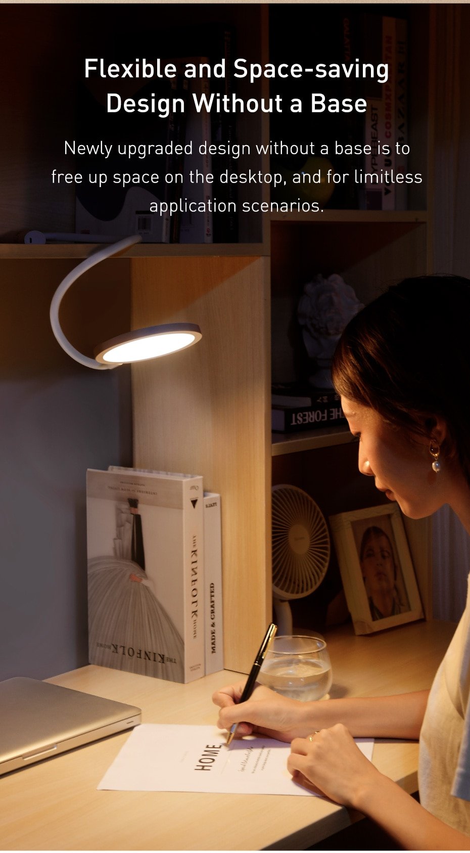 Baseus comfort Reading Hose Desk Lamp Uniform light Rechargeable