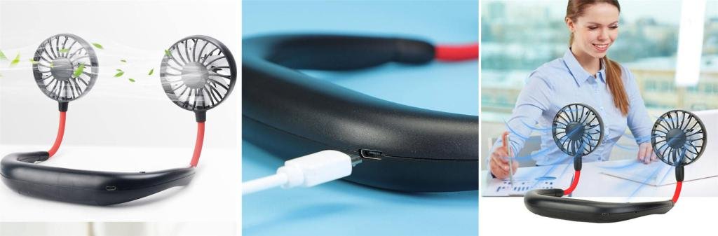 Usb Rechargeable Necklace Fan (1)