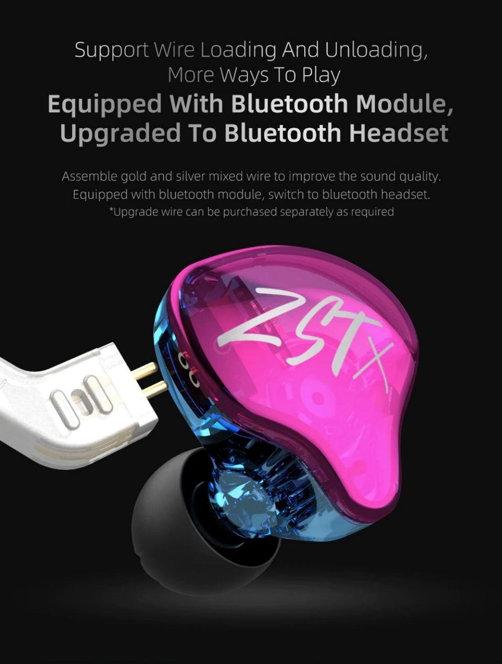 Kz Zst X Hybrid Driver In Ear Earphones (2)
