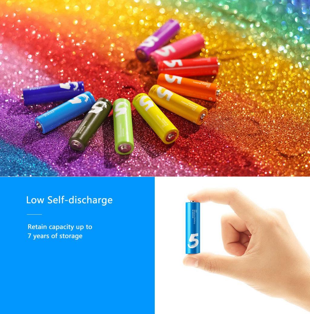 Xiaomi Zi5 Rainbow 1 5v Aa Alkaline Battery Set 10pcs (2)