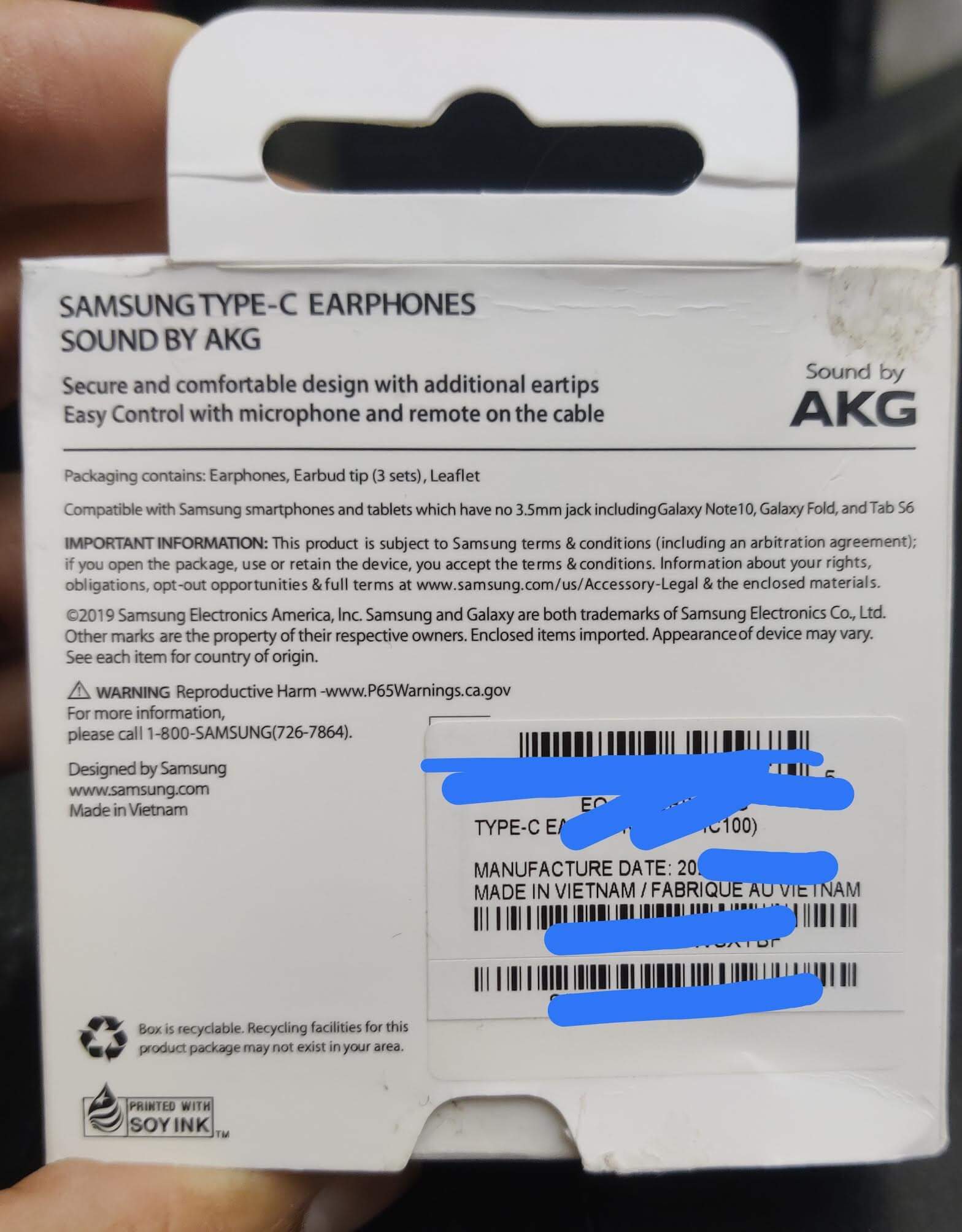 Original Samsung AKG Type-C Earphones white or black