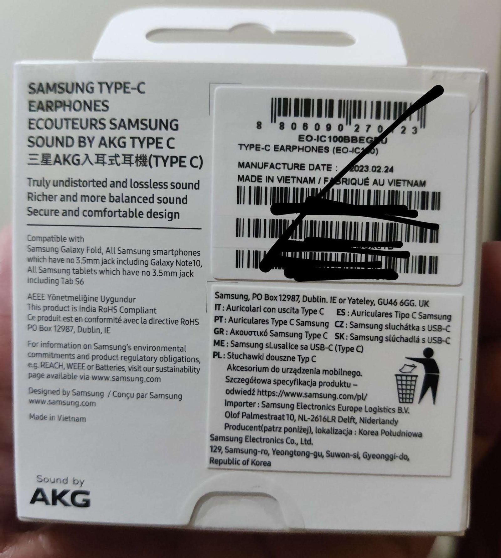 Original Samsung AKG Type-C Earphones white or black Original Samsung AKG Type-C Earphones white or black