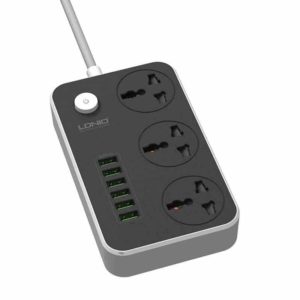 Ldnio-SC3604-Power-Strip-with-3-AC-Sockets-and-6-USB-Ports