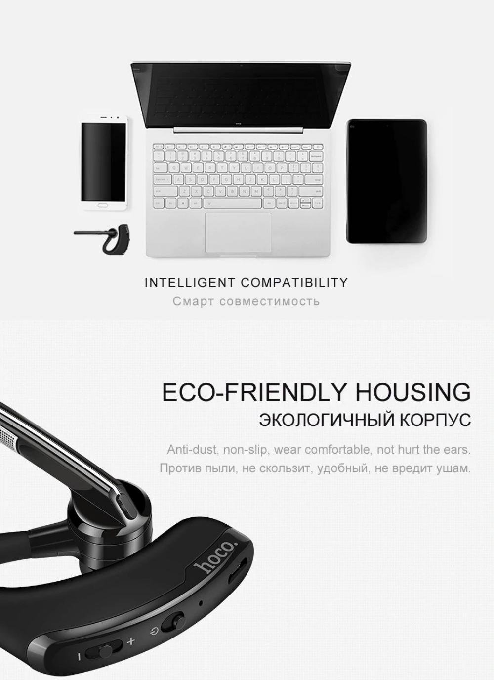 Hoco E15 Wireless Sport Stereo Earphone Bluetooth Single Headset (5)