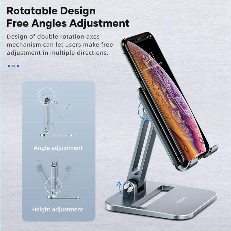 Original ROCK Metal Tablet Stand Adjustable Foldable Phone Holder Original ROCK Metal Tablet Stand Adjustable Foldable Phone Holder